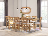 Best Deals Furniture - Ashley Furniture - Havonplane Counter Height Dining Table and 8 Barstools - Counter Height Dining Table and 8 Barstools - D773D4